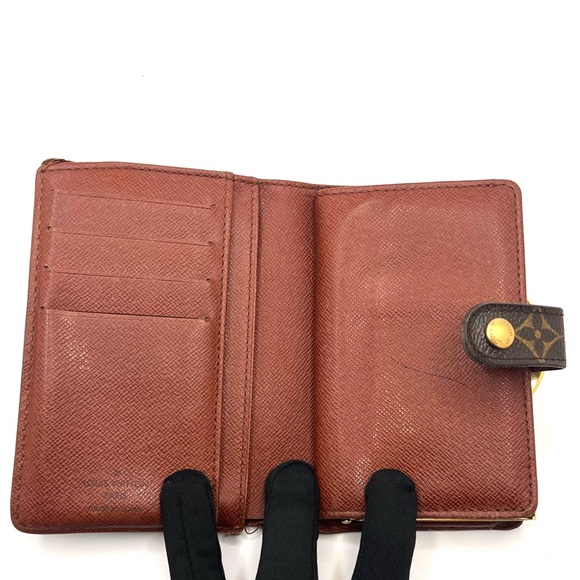 Authentic Louis Vuitton LV Monogram Compact Kiss Closure Wallet - Picture 10 of 16